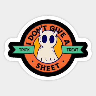I Don’t Give a Sheet – Funny Halloween Ghost Pun Sticker
